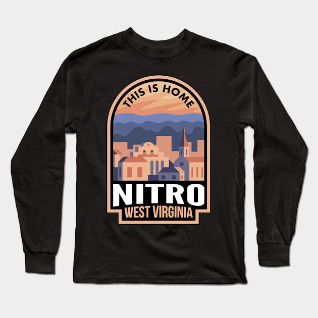 Downtown Nitro West Virginia This is Home Long Sleeve T-Shirt by HalpinDesign